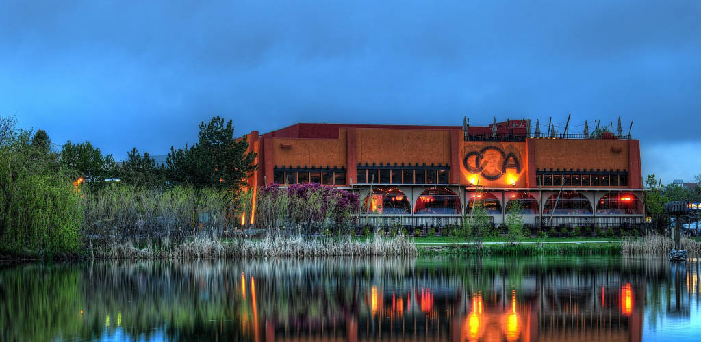 The exterior of Barbacoa Grill in the early evening
