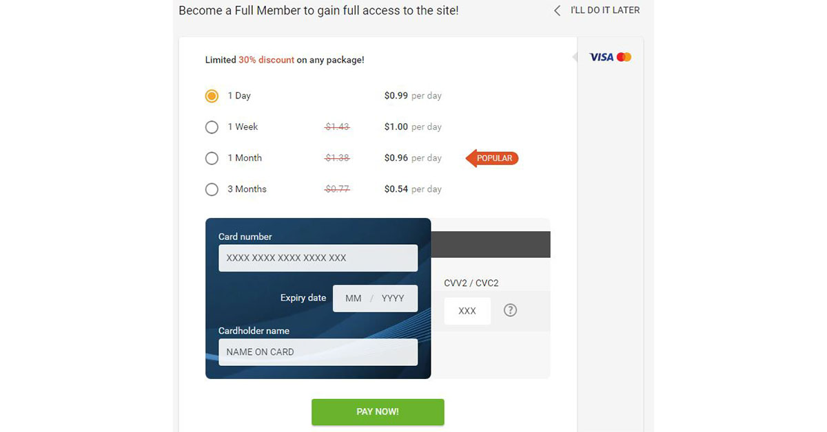 How much benaughty costs