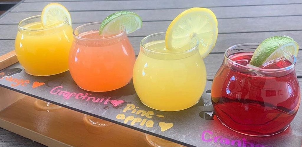 Mimosas from The Brass Tap Beer Bar