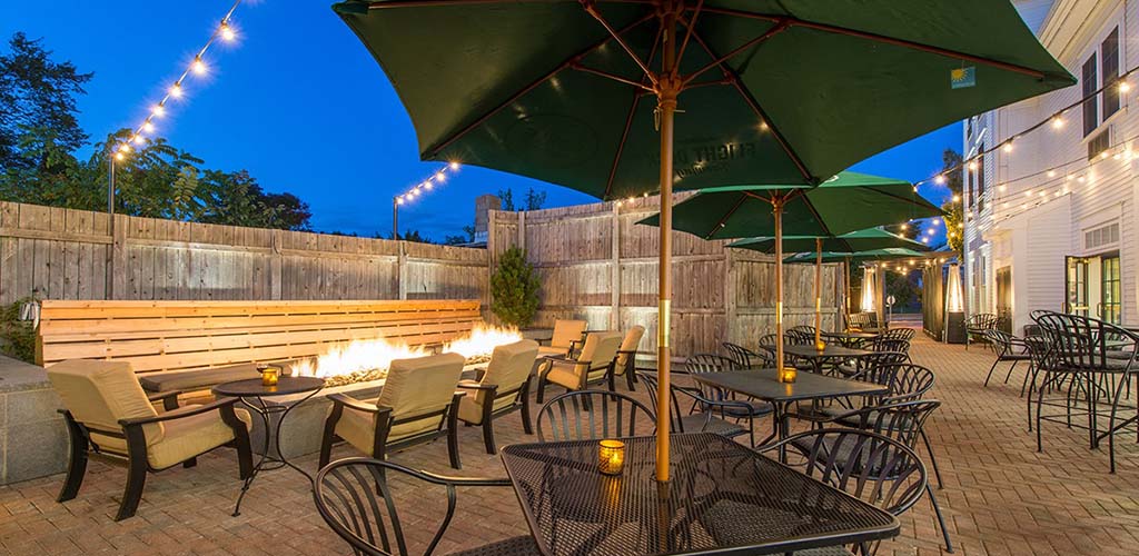 The fire pit at Brunswick Hotel
