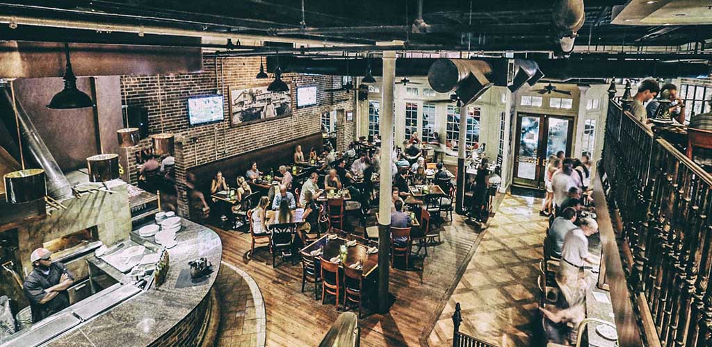 The dining area of Chuck's Fish