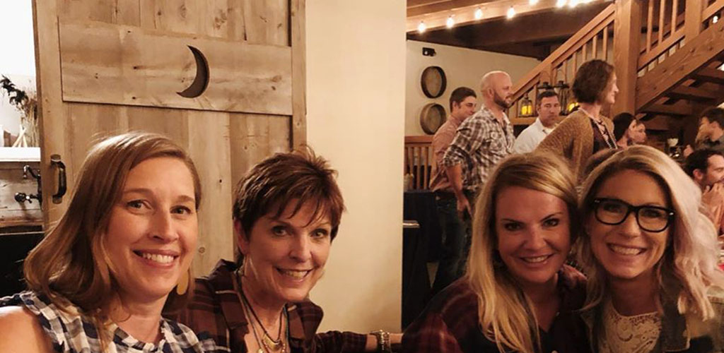 Several women meeting up at Coffeehouse Five