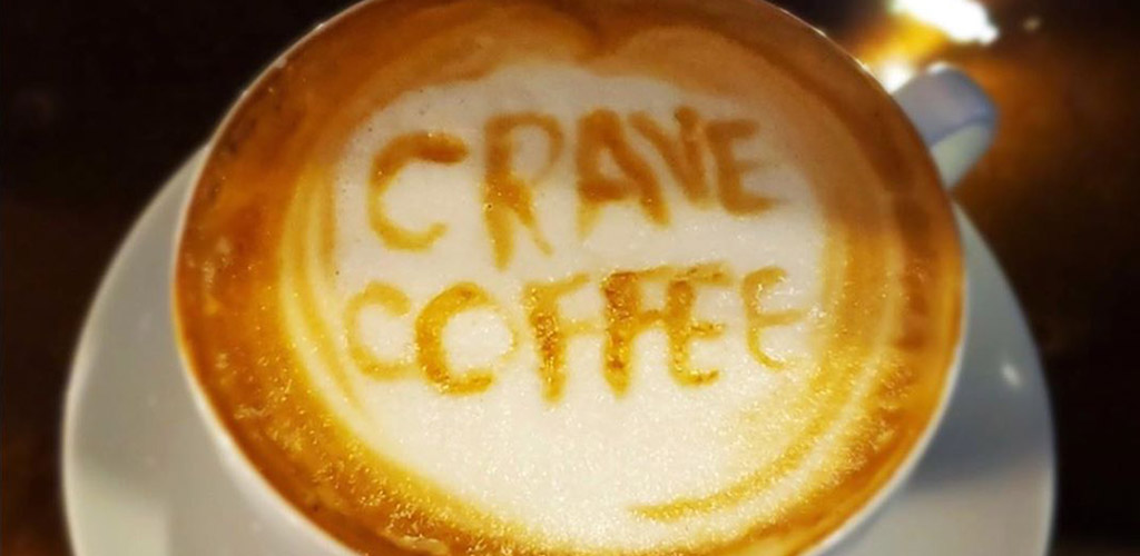 Latte art from Crave Coffee