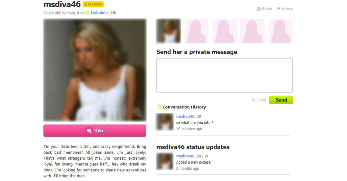 Profile on flirthookup.com