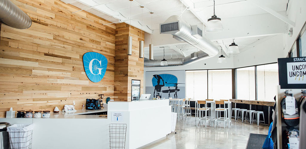 The lobby of Grit Cycle