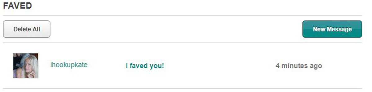 Getting faved on ihookup.com