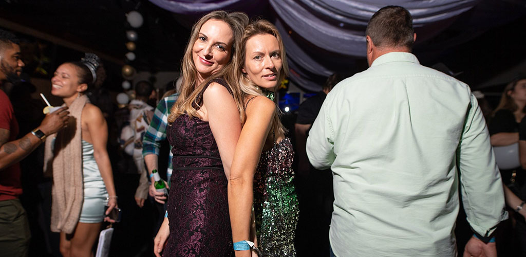 Friends on the dance floor of Jackson's