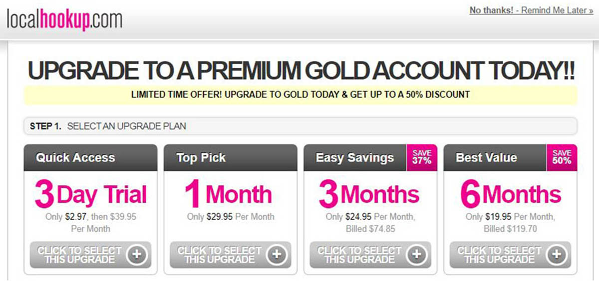 How much Local Hookup costs