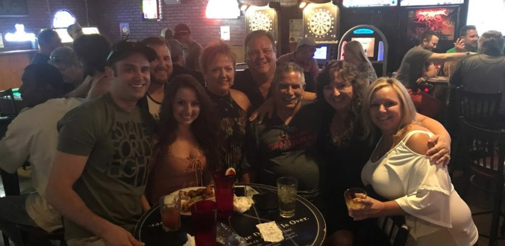 A group of friends at O'Kelley's Bar