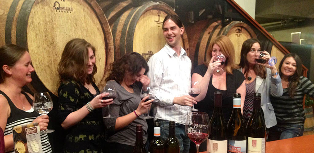 BBWs in Anaheim testing out wines at Pali Wine Company