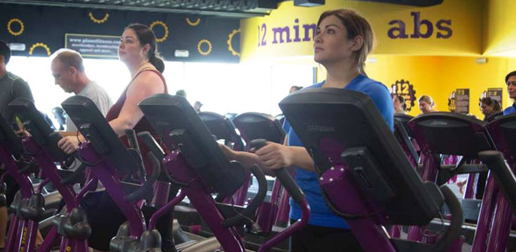 On the ellipticals at Planet Fitness