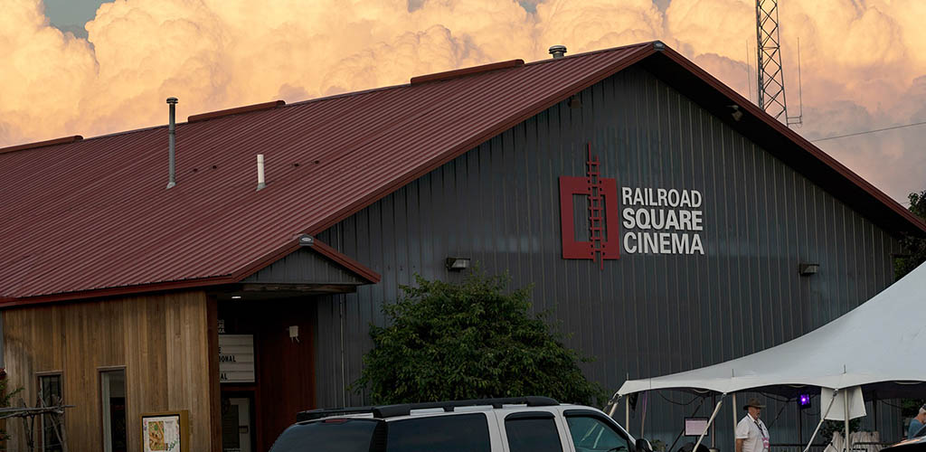 Outside Railroad Square Cinema