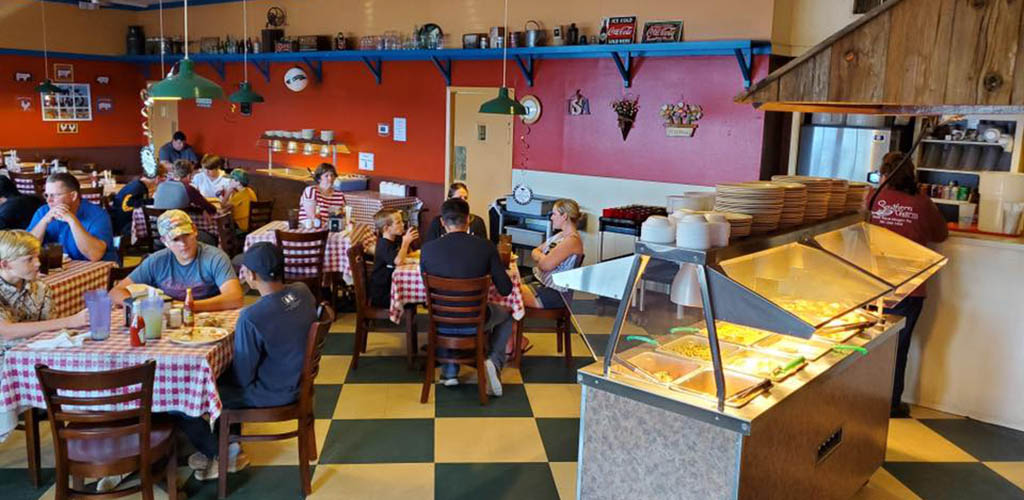 Enjoying some lunch at Southern Charm Home Cooking