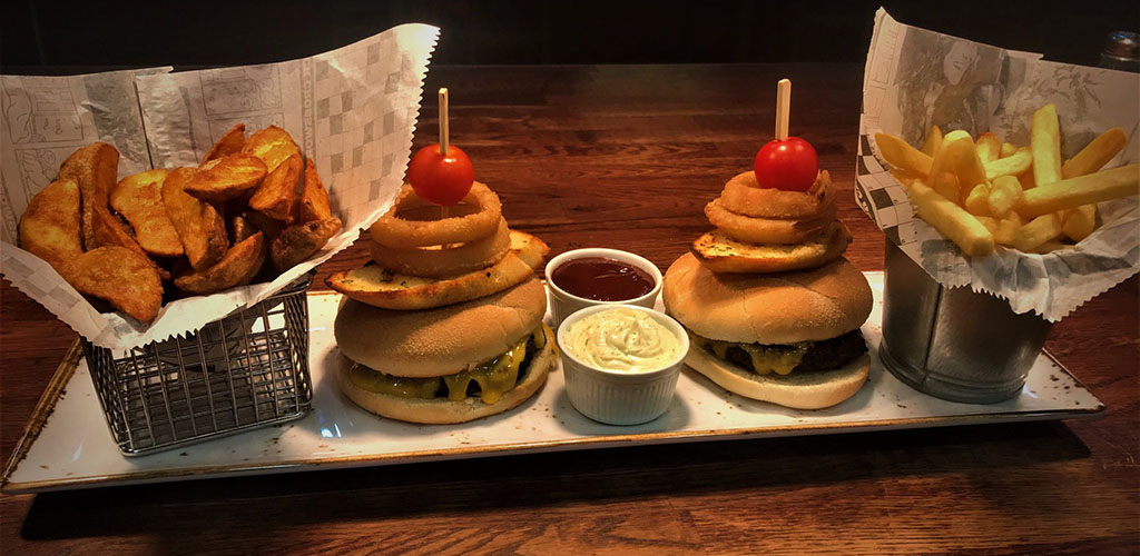 Burgers and fries from The Electric Bar