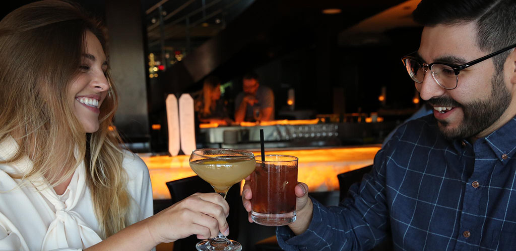 A woman on a date at Truluck's