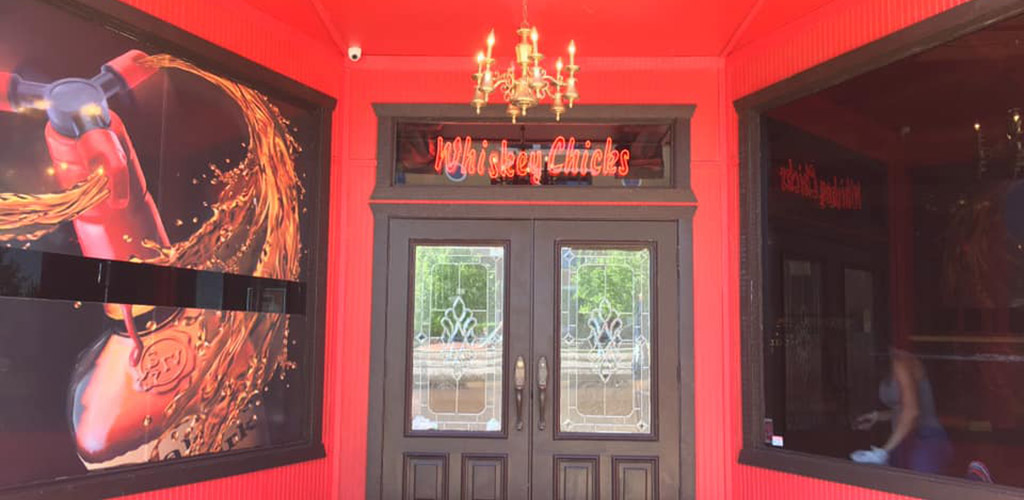 The entrance to Whiskey Chicks