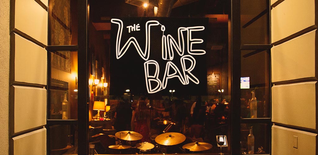 The entrance to The Wine Bar