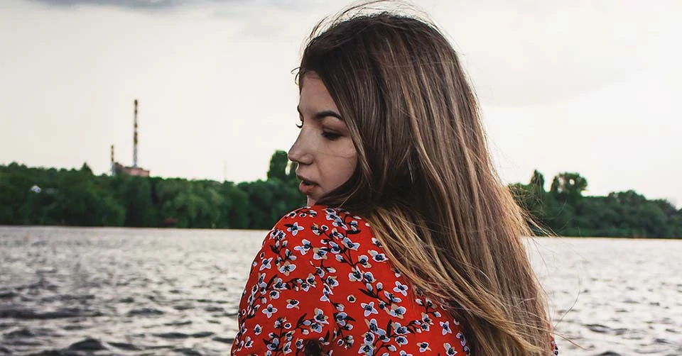 A hot woman by the bayou