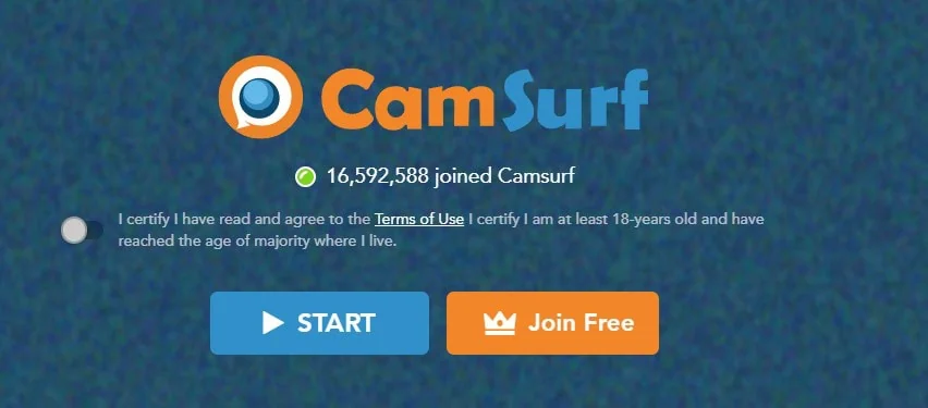 CamSurf random video chat interface for LuckyCrush alternatives