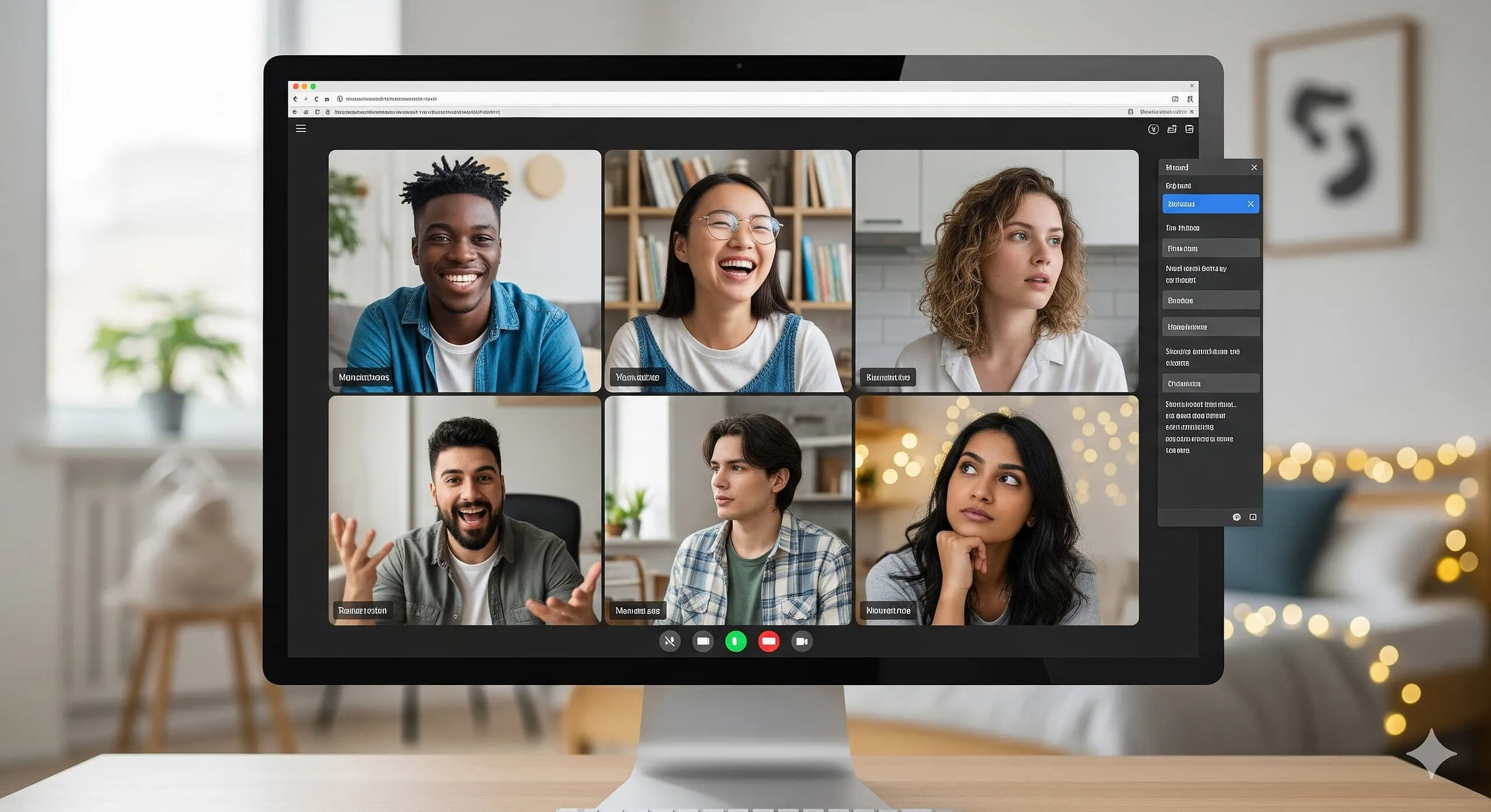 Diverse users connecting on a random video chat platform similar to Flingster