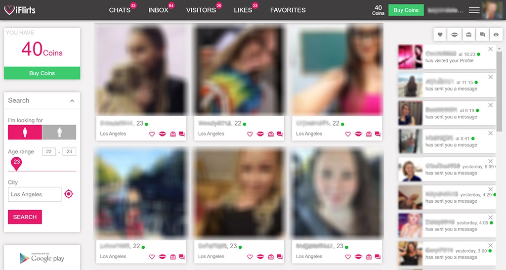 Member profiles upon login