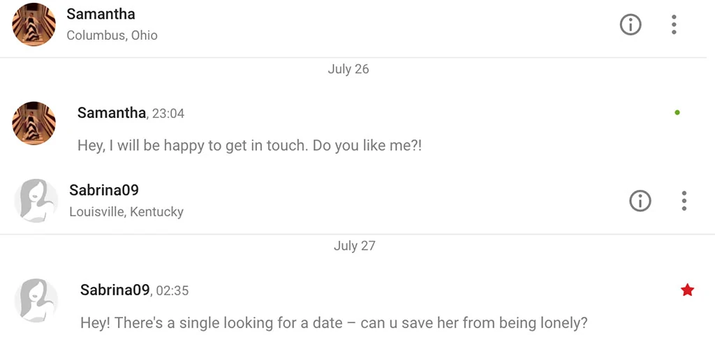 Several of the messages we received