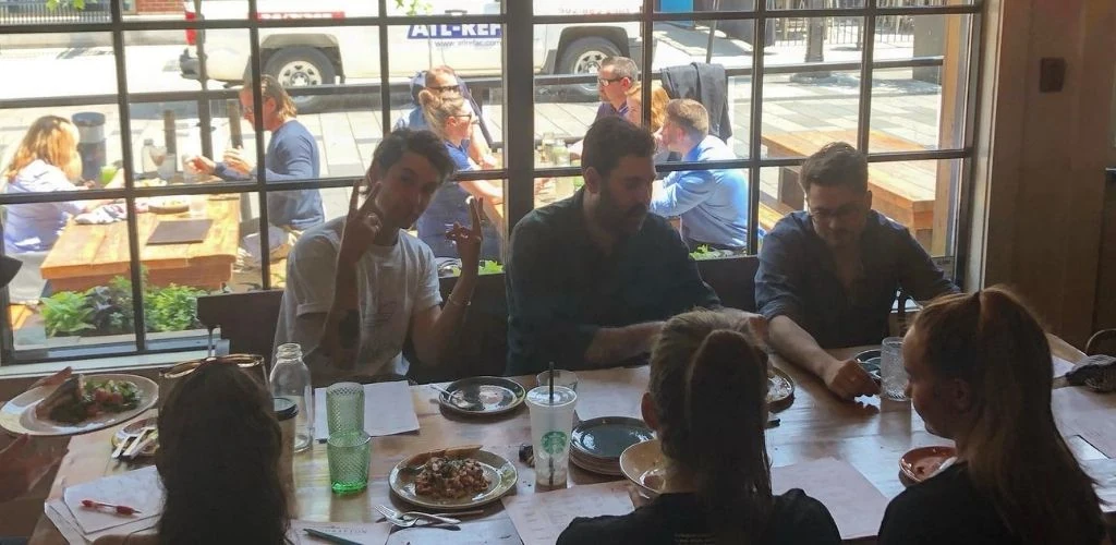 Cute Halifax couples eating and hooking up at East of Grafton Tavern